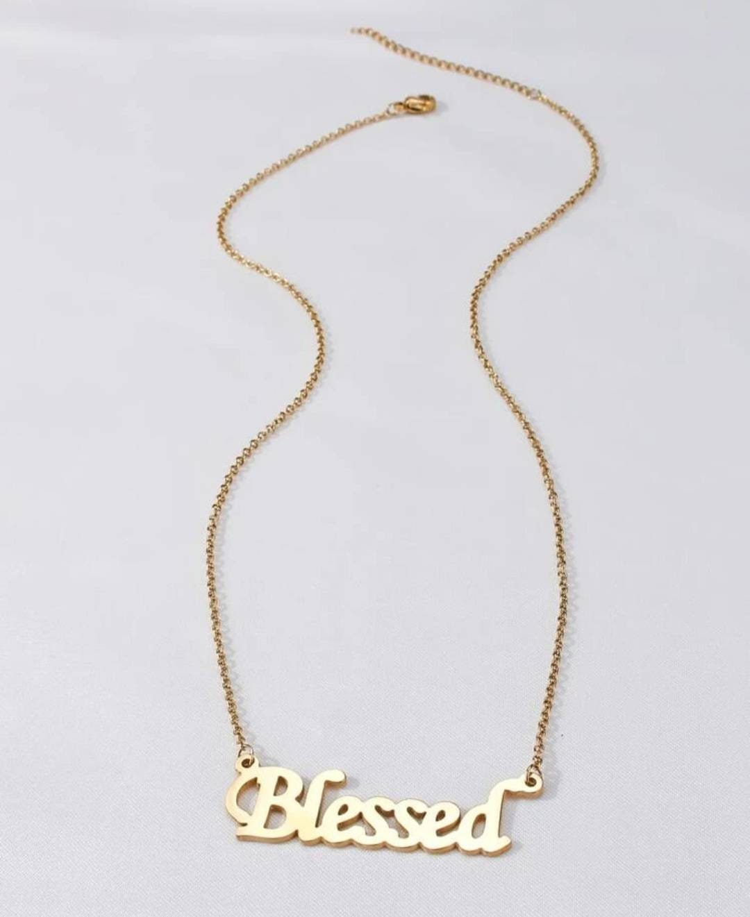 "Feeling BLESSED" Name Necklace