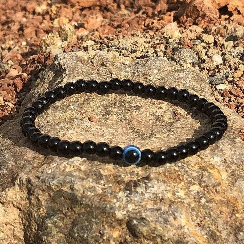 Evil eye men's beaded bracelet| 'protection Bracelet'