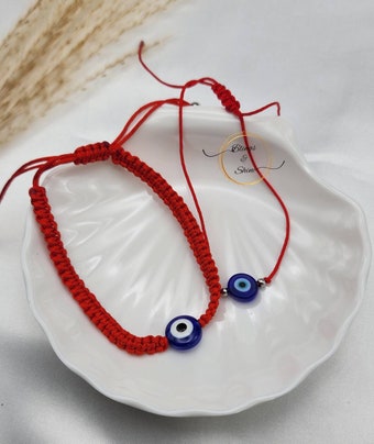 Evil Eye Red String Adjustable Bracelet