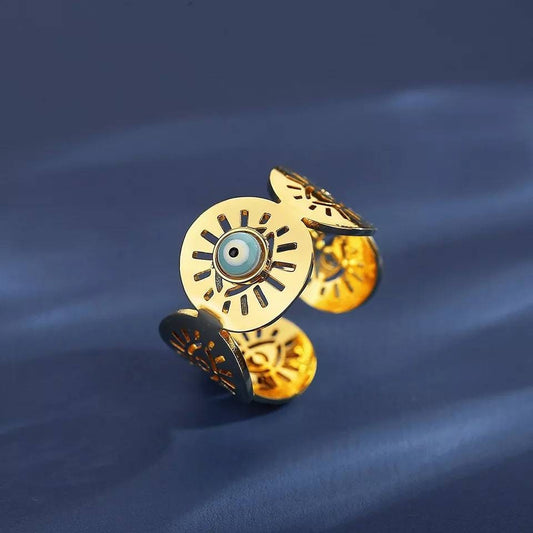 18k Gold plated Evil Eye ring