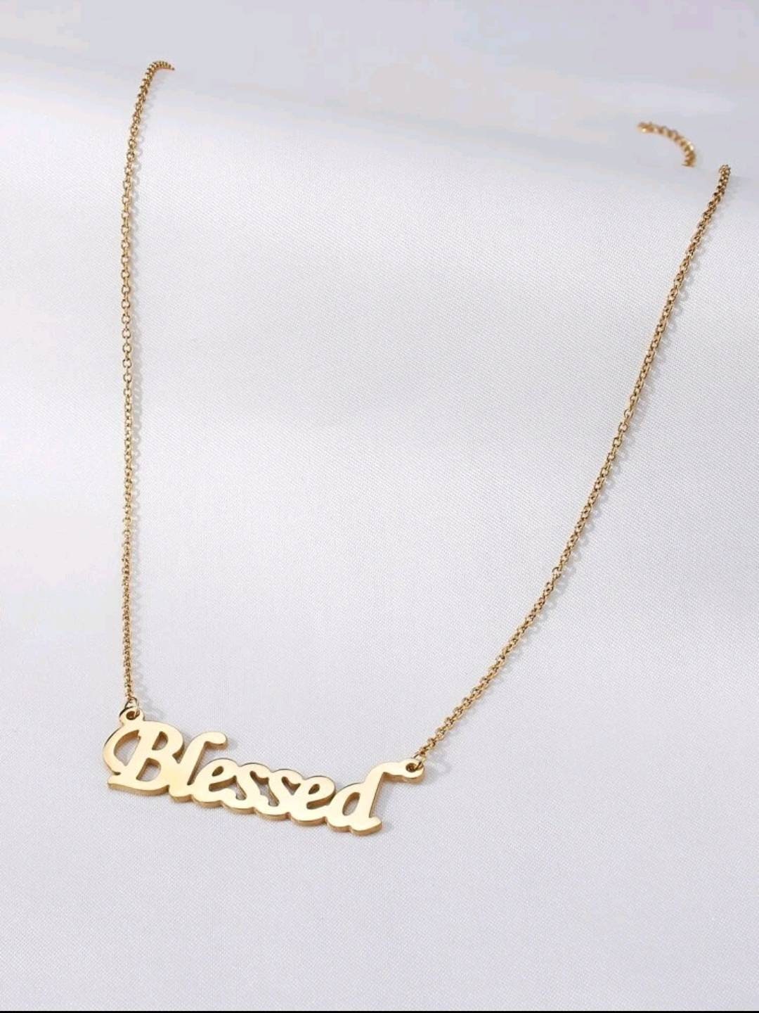 "Feeling BLESSED" Name Necklace