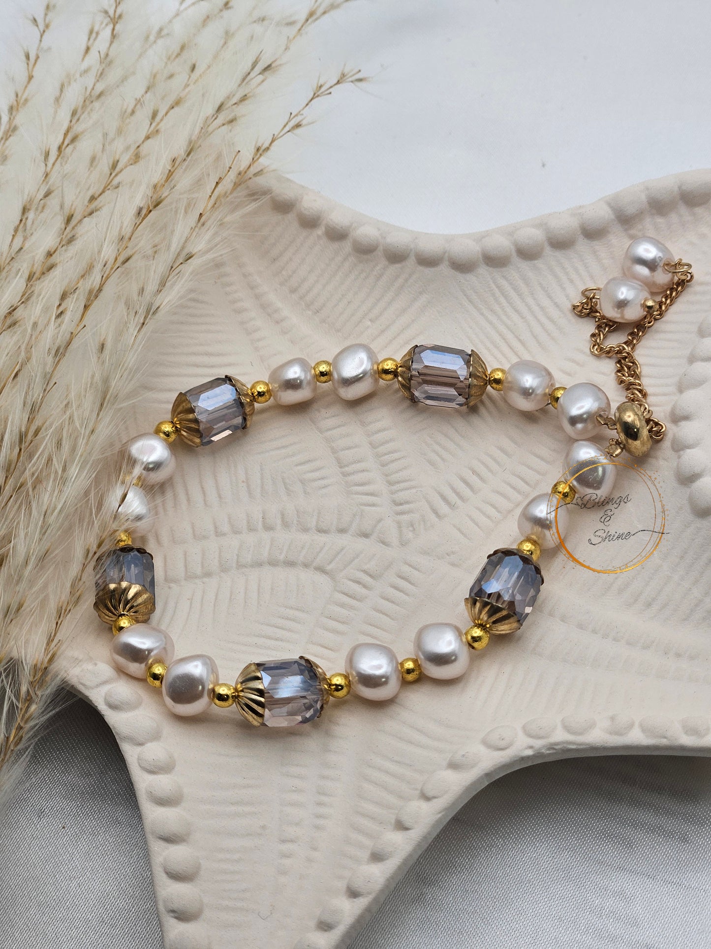 Pearl crystal beaded Adjustable bracelet Rakhri| Bhabhi Rakhi|